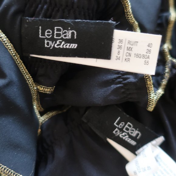 WOMENS LE BAIN BY ETAM BLACK GOLD BANDEAU SWIMSUIT BIKINI XS UK/8 US/4 * - Picture 11 of 11